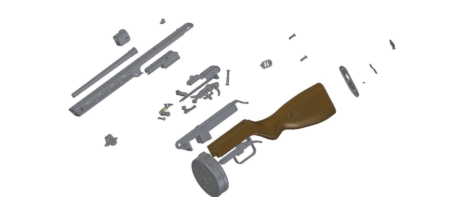 PPSh-41 rifle 3D model_1