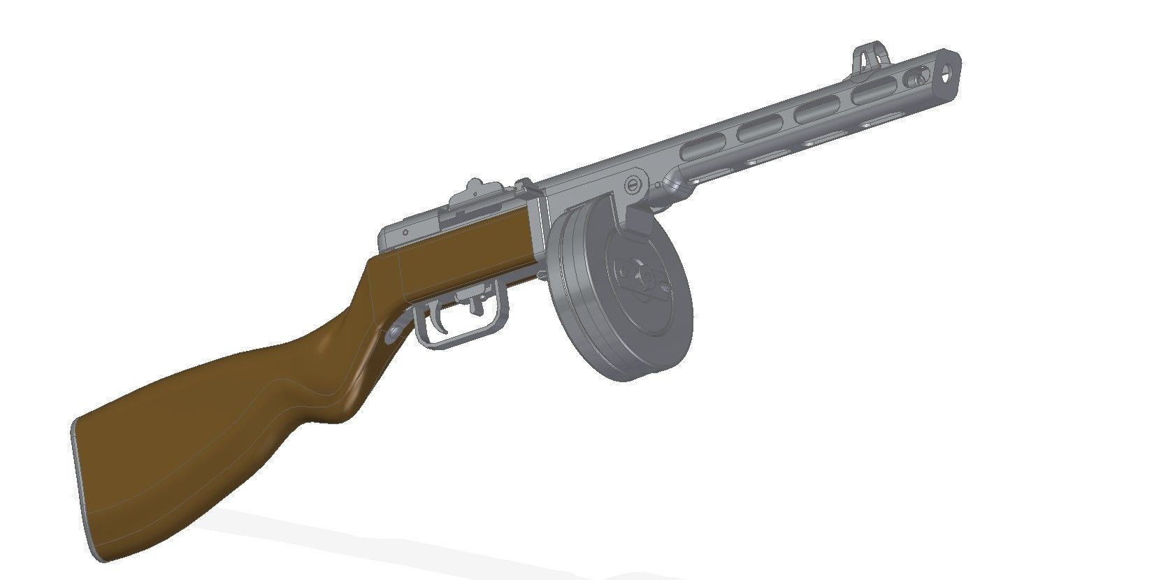 PPSh-41 rifle 3D model_9