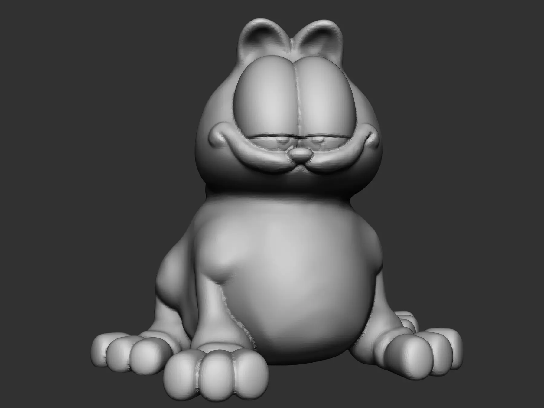 Garfield Bust Sculpt 3D print model