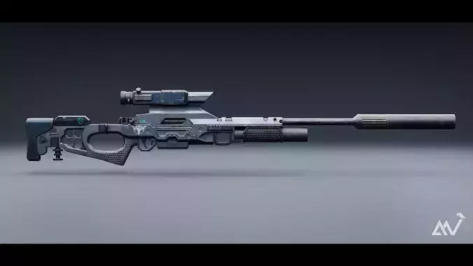 CSRX 300 Sniper Low-poly 3D model