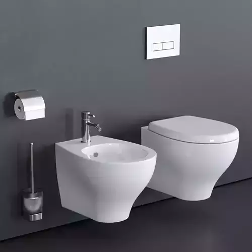 GALASSIA Eden Wall-Hung WC art 7215 art 7216 Low-poly 3D model