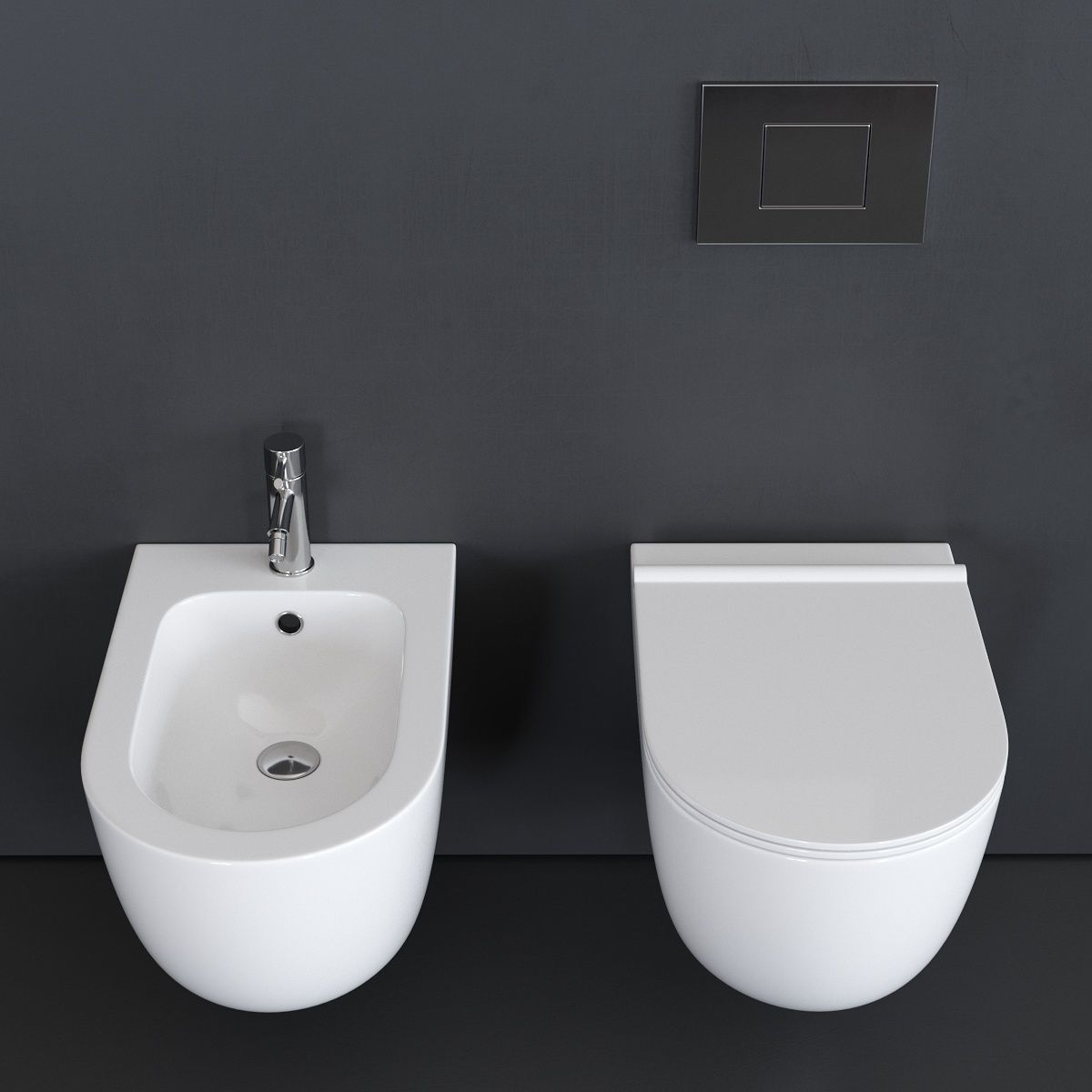 Alice Ceramica Unica Wall-Hung WC Low-poly 3D model_3