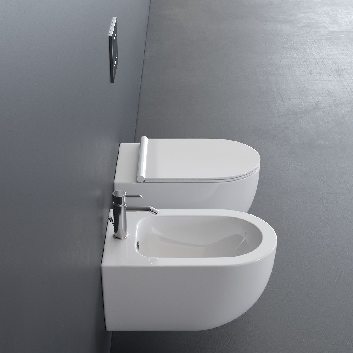 Alice Ceramica Unica Wall-Hung WC Low-poly 3D model_1