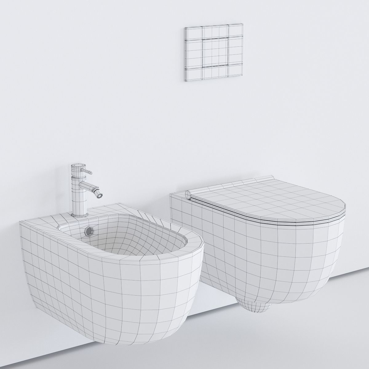 Alice Ceramica Unica Wall-Hung WC Low-poly 3D model_4