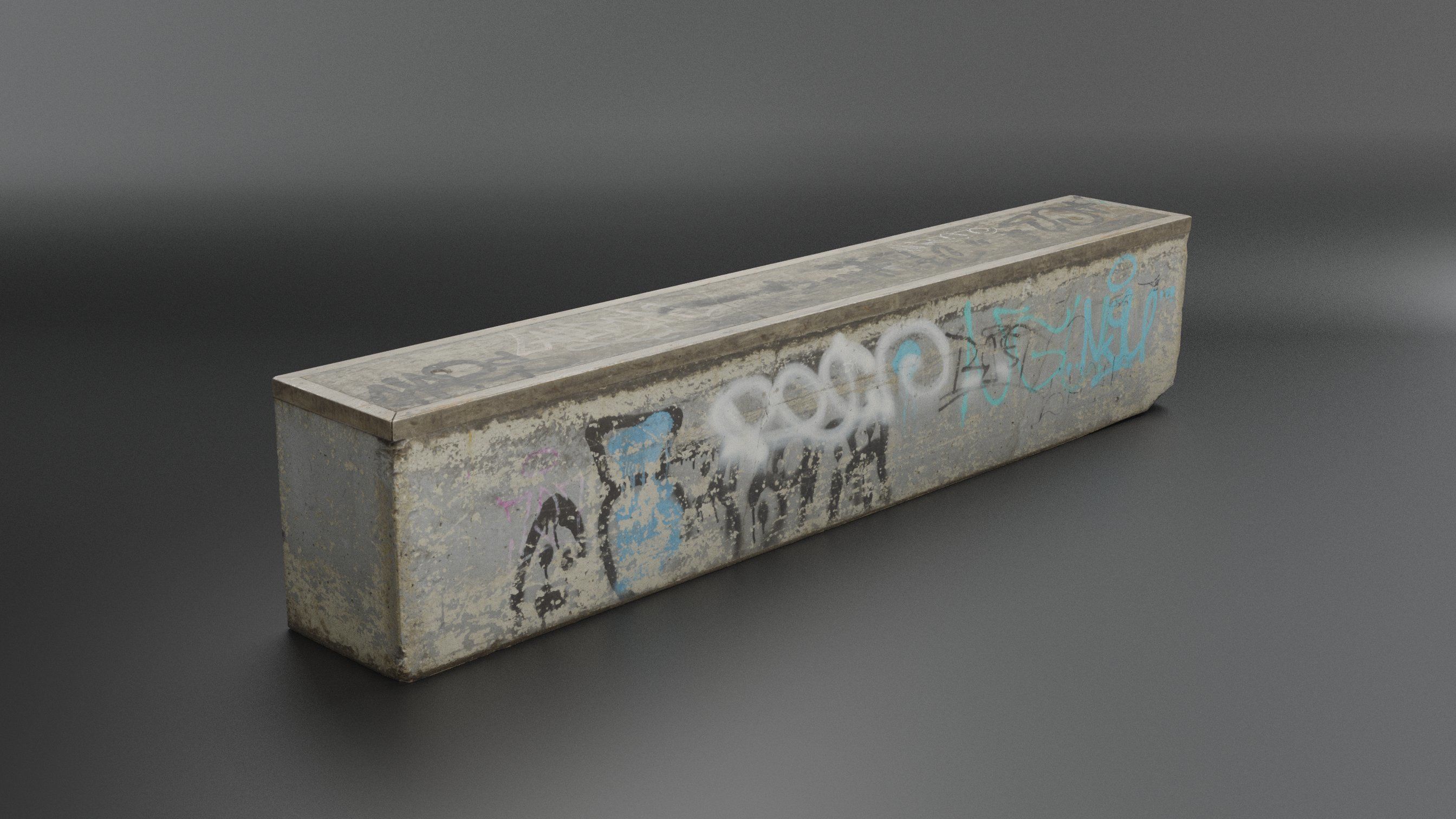 Small Skatepark Ramp Low-poly 3D model_1