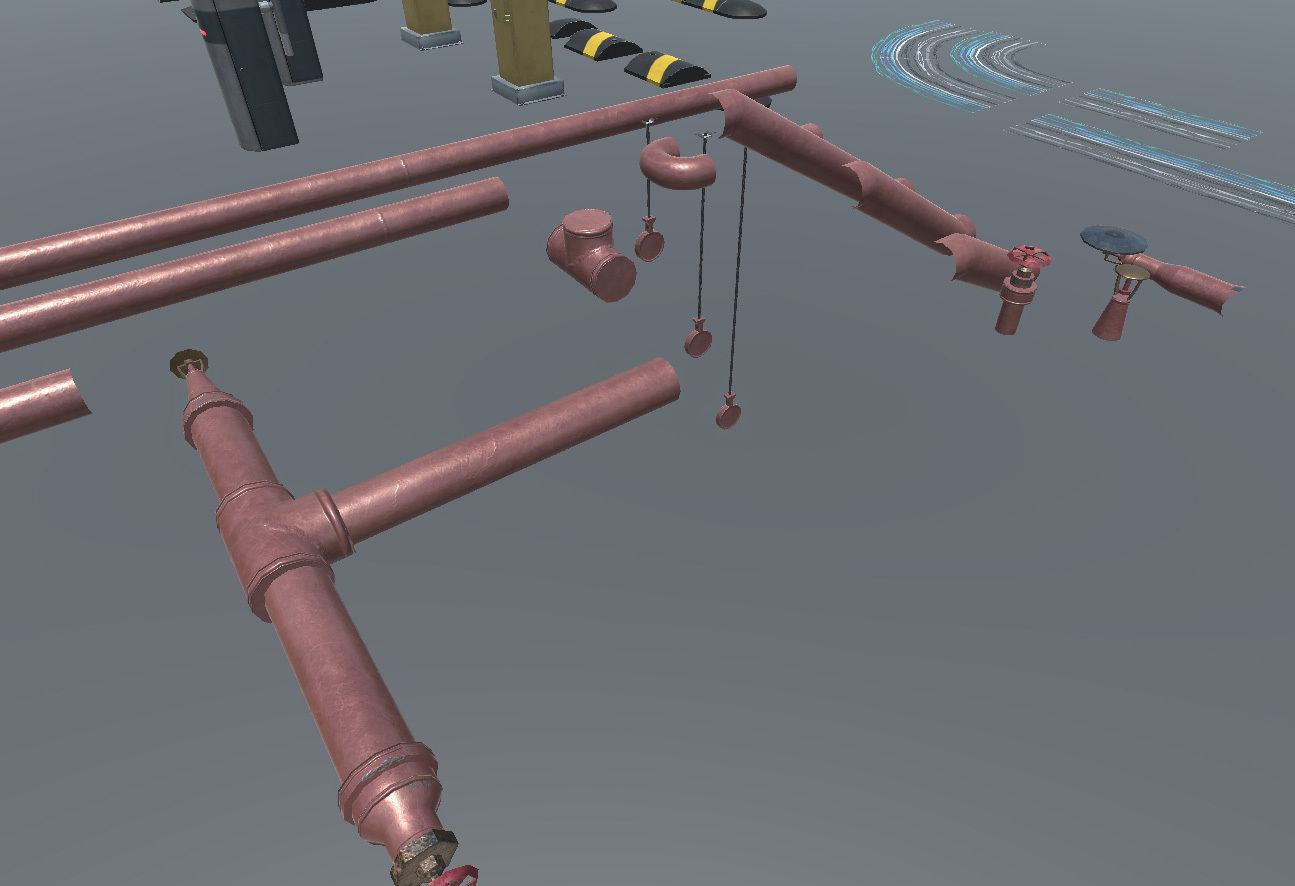 Indoor Parking Lot Low-poly 3D model_13