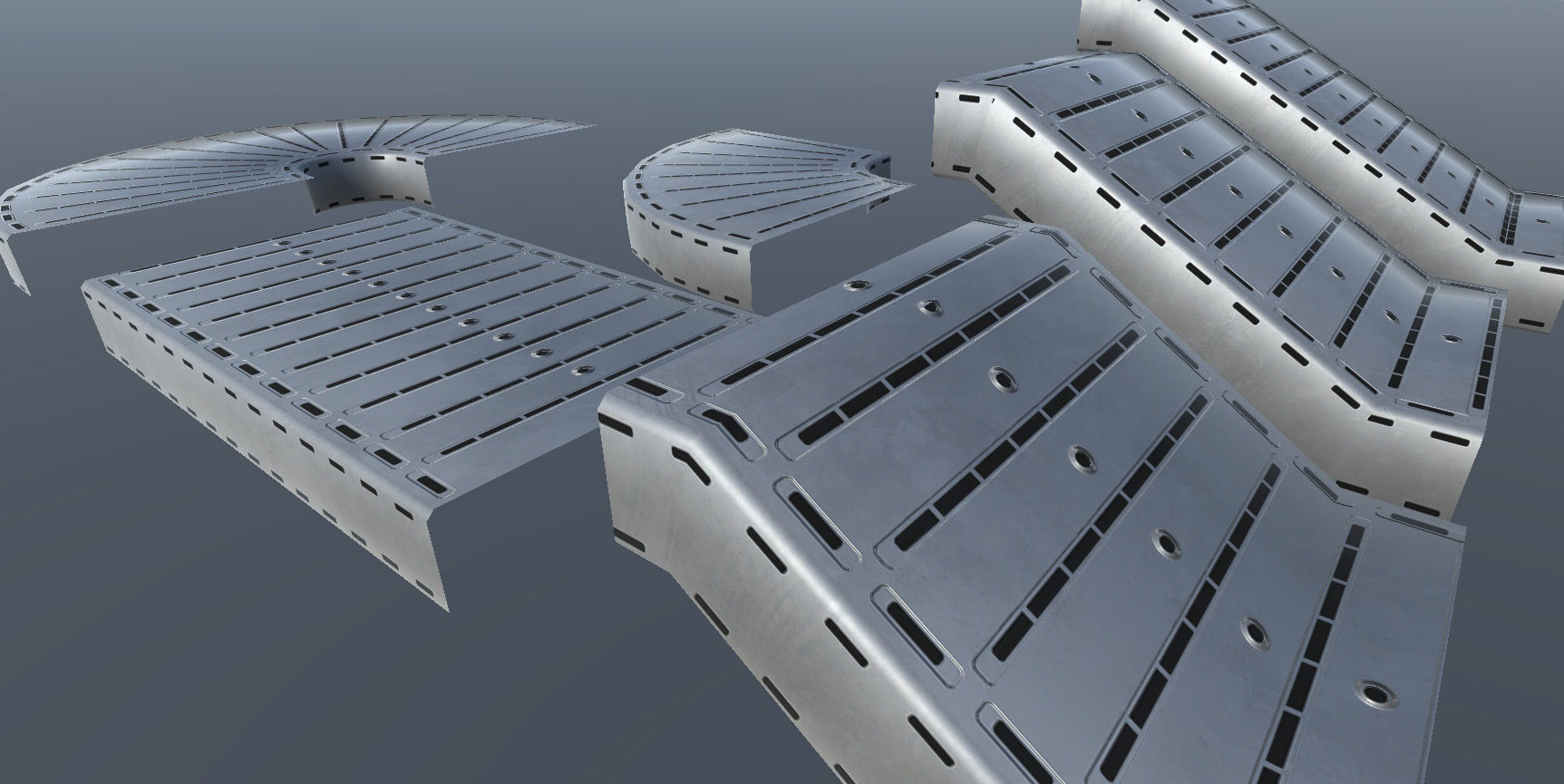 Indoor Parking Lot Low-poly 3D model_14