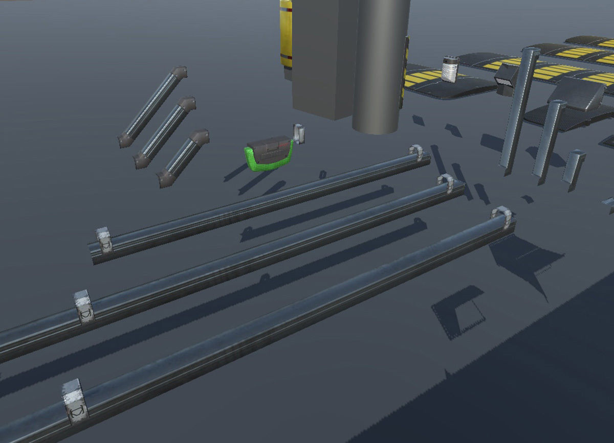 Indoor Parking Lot Low-poly 3D model_16