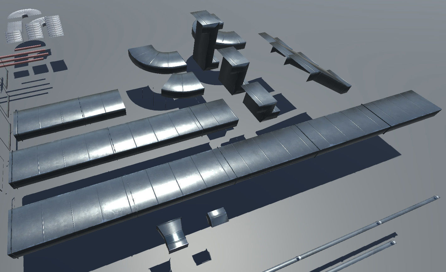 Indoor Parking Lot Low-poly 3D model_9