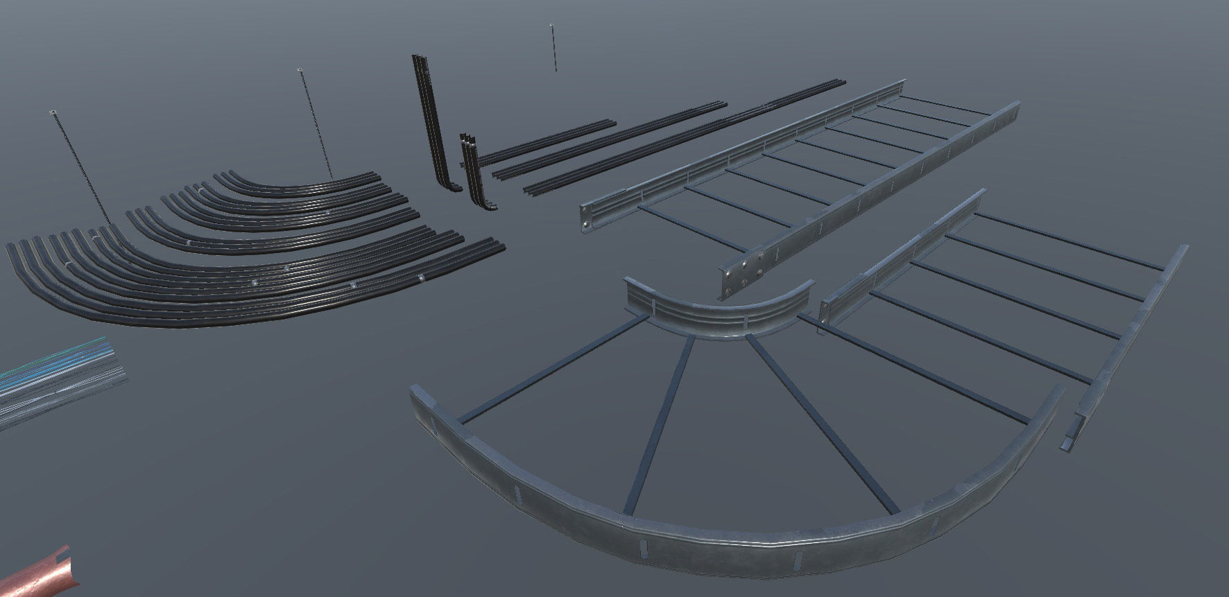 Indoor Parking Lot Low-poly 3D model_17