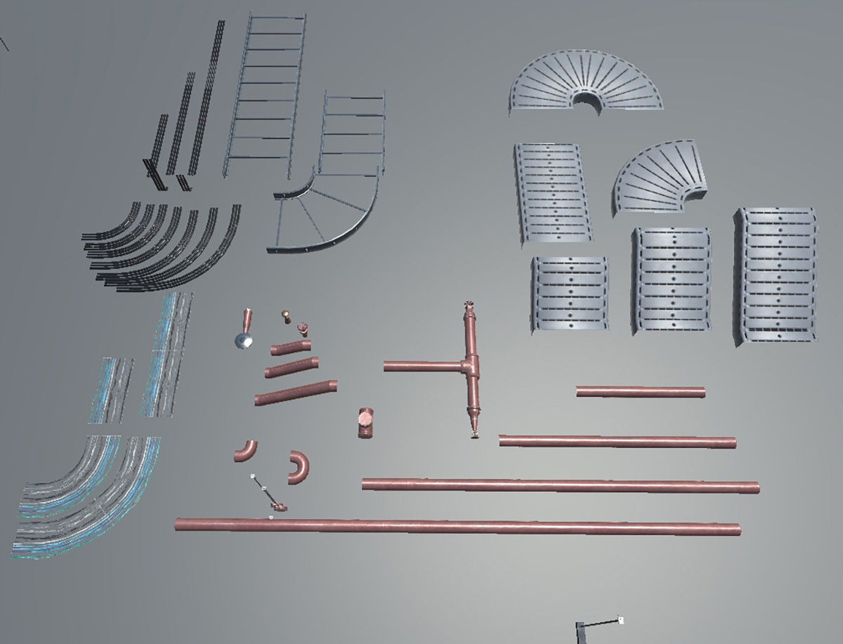 Indoor Parking Lot Low-poly 3D model_8