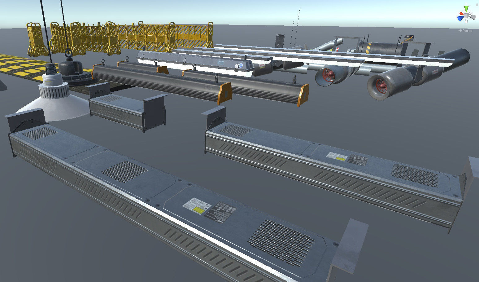 Indoor Parking Lot Low-poly 3D model_26