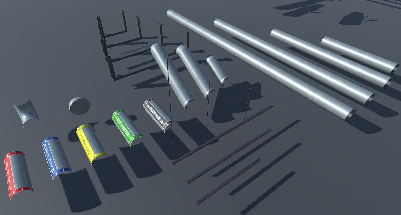 Indoor Parking Lot Low-poly 3D model_12