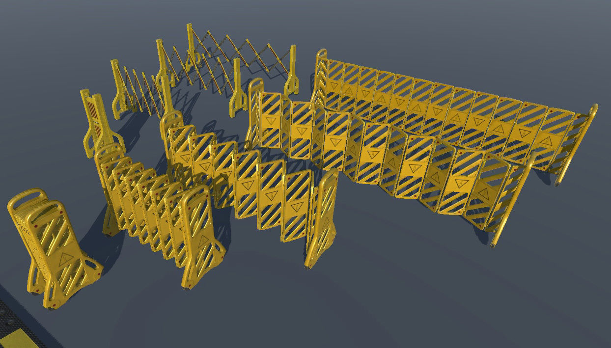 Indoor Parking Lot Low-poly 3D model_31