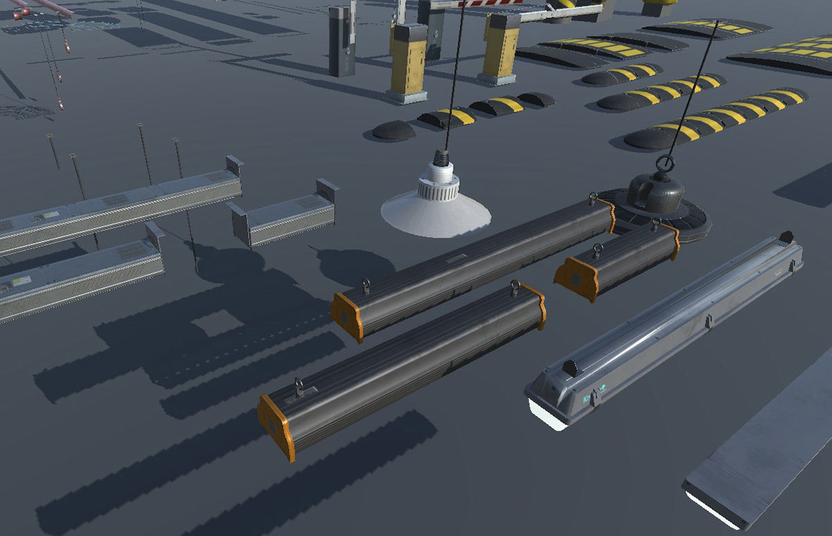 Indoor Parking Lot Low-poly 3D model_27