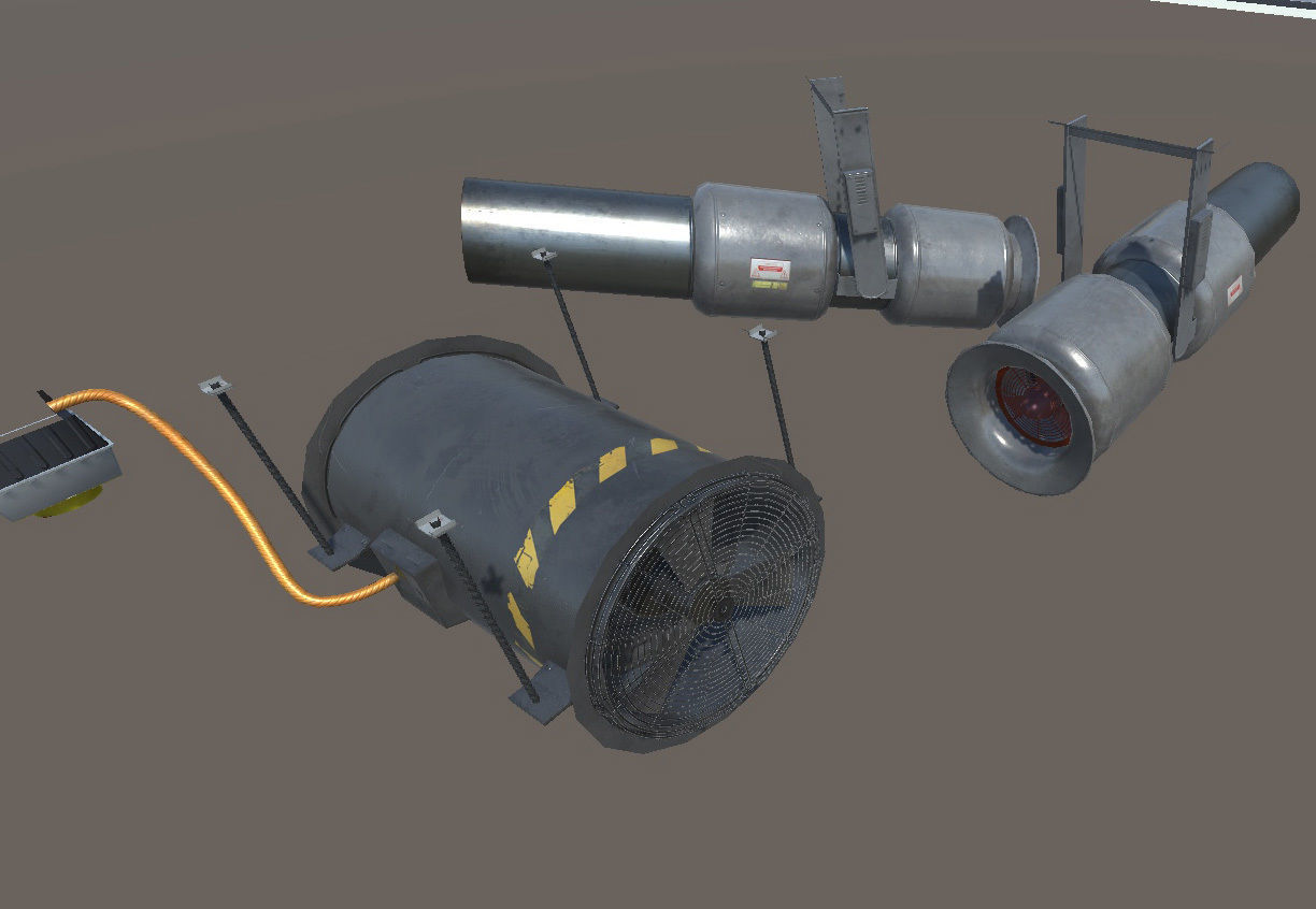 Indoor Parking Lot Low-poly 3D model_19