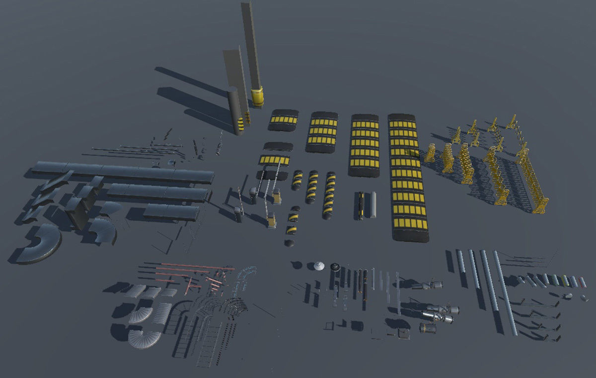 Indoor Parking Lot Low-poly 3D model_7