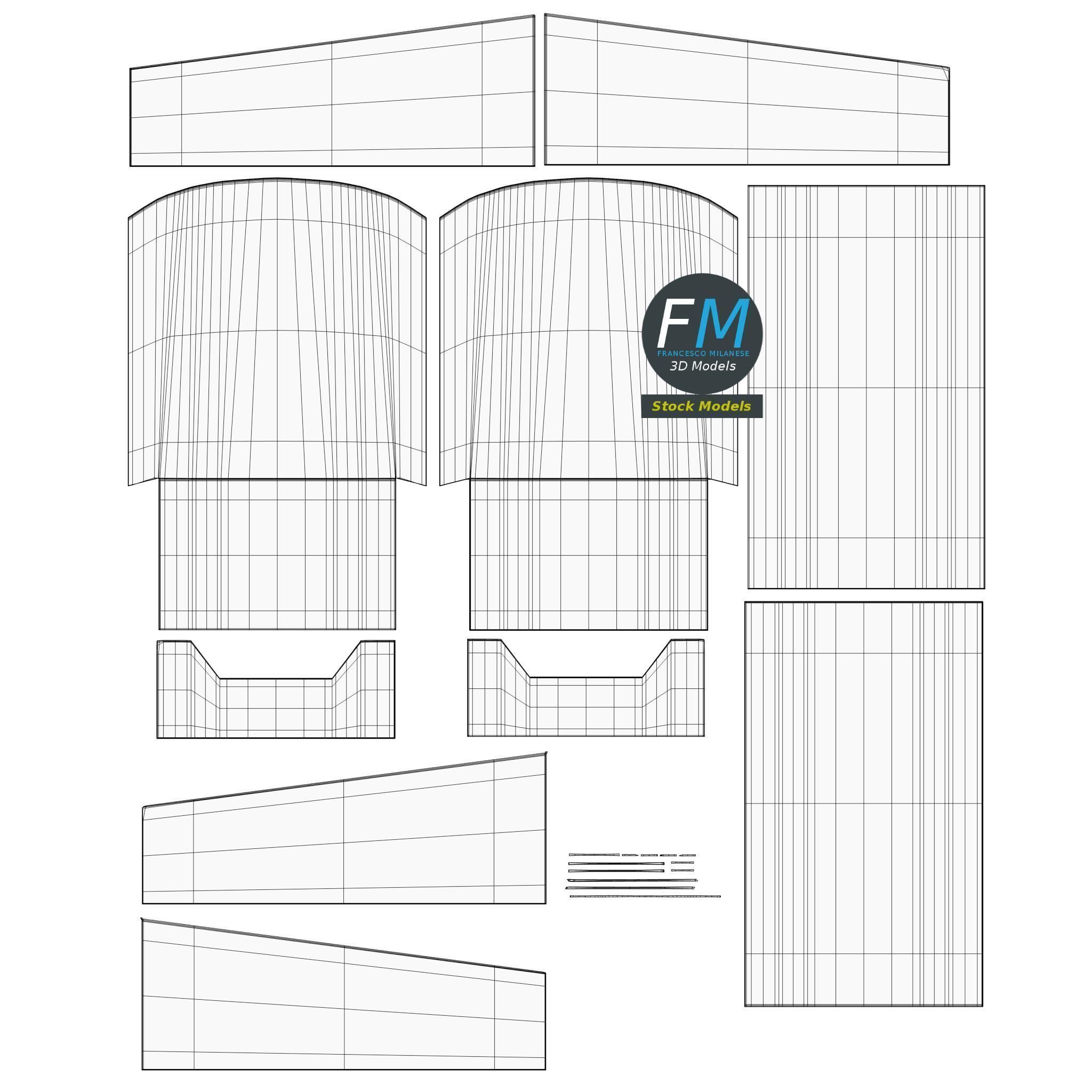 Counter display mockups 3D model_12