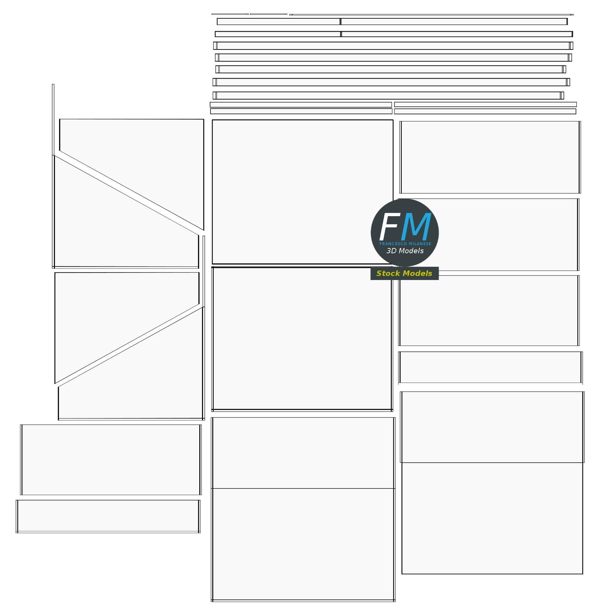 Counter display mockups 3D model_15
