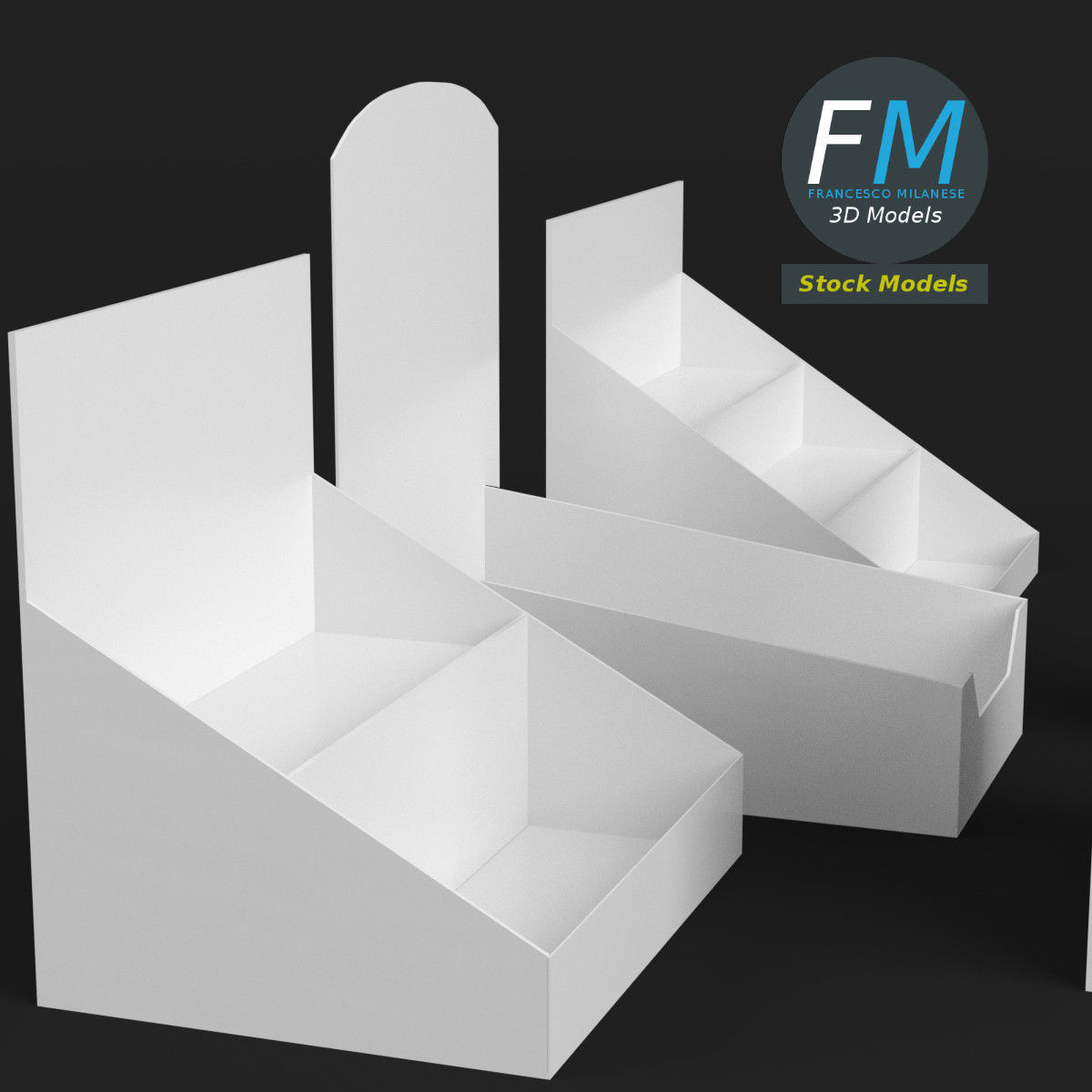 Counter display mockups 3D model_4