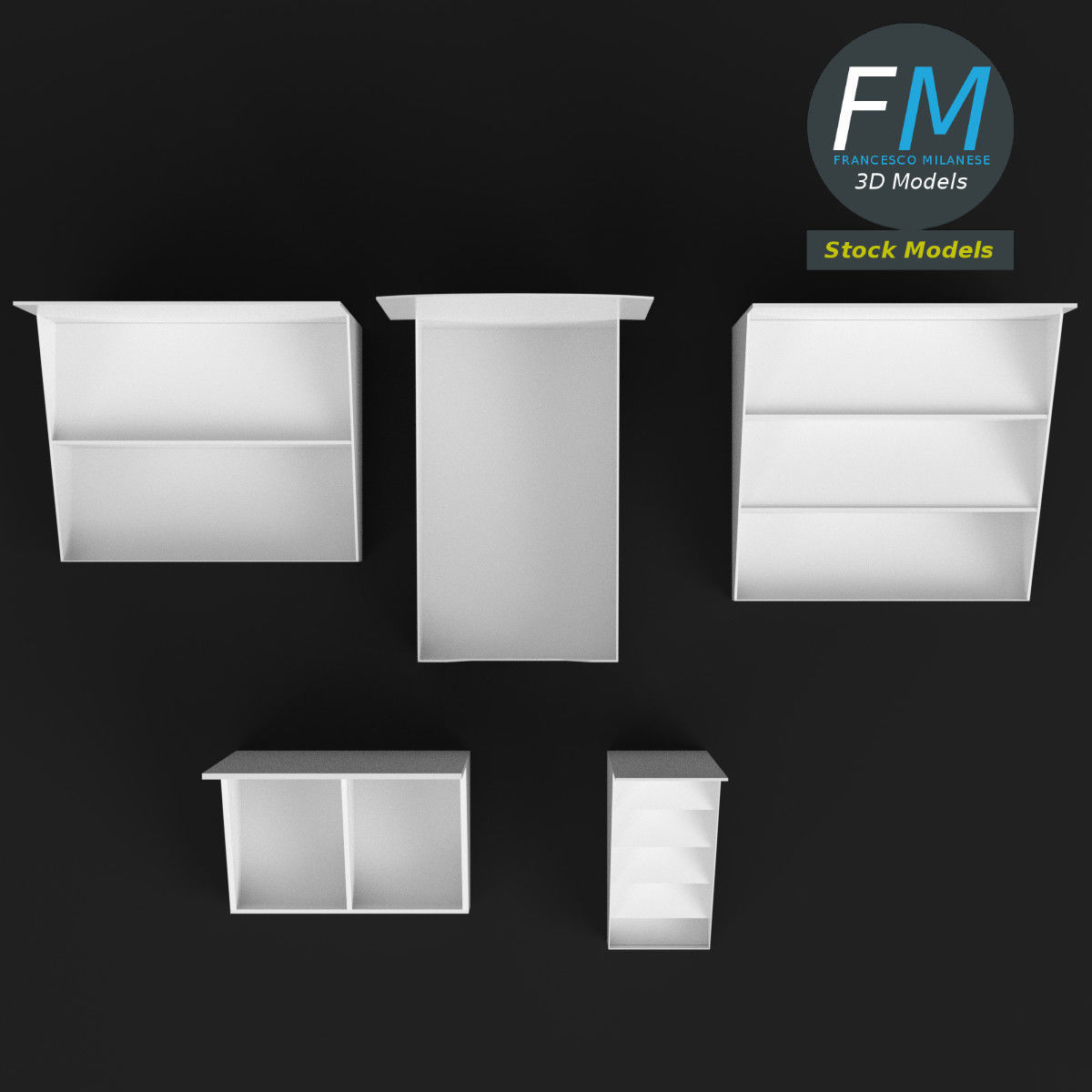 Counter display mockups 3D model_6