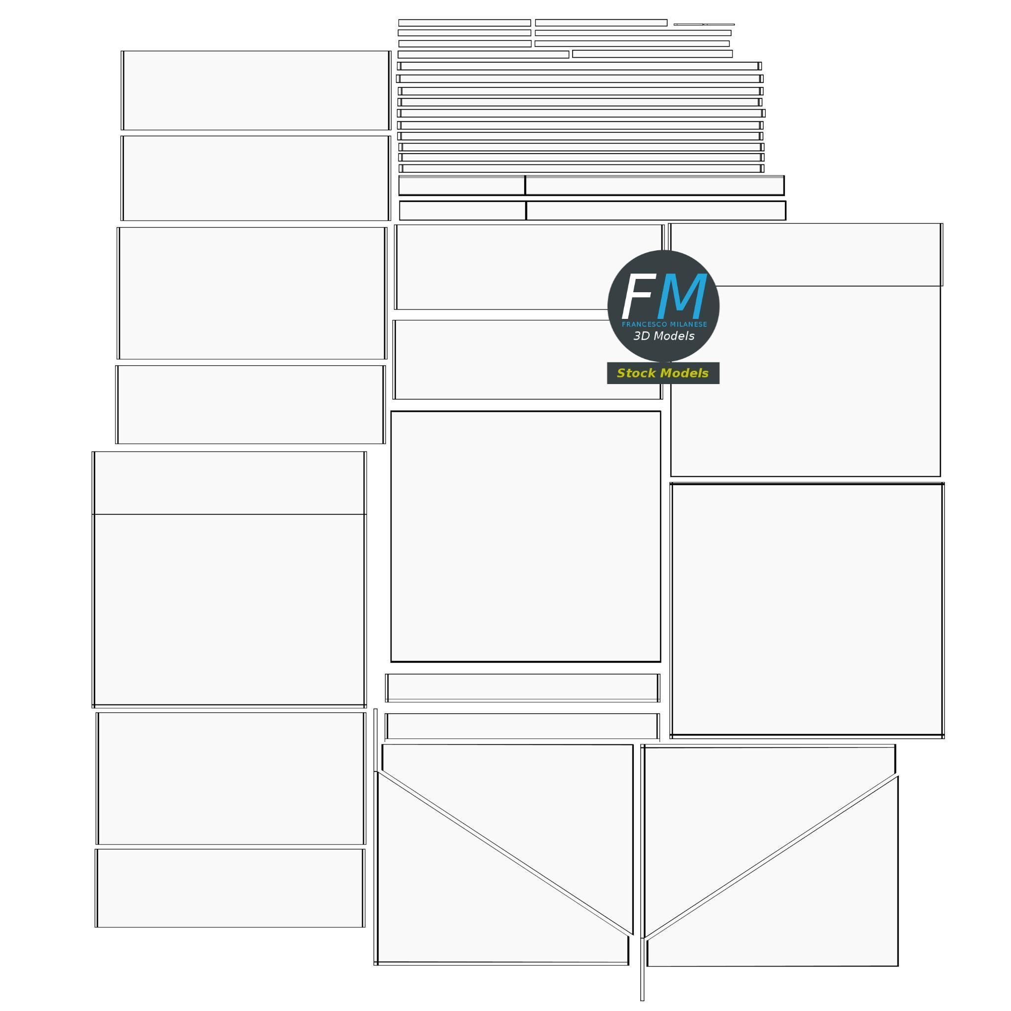 Counter display mockups 3D model_14