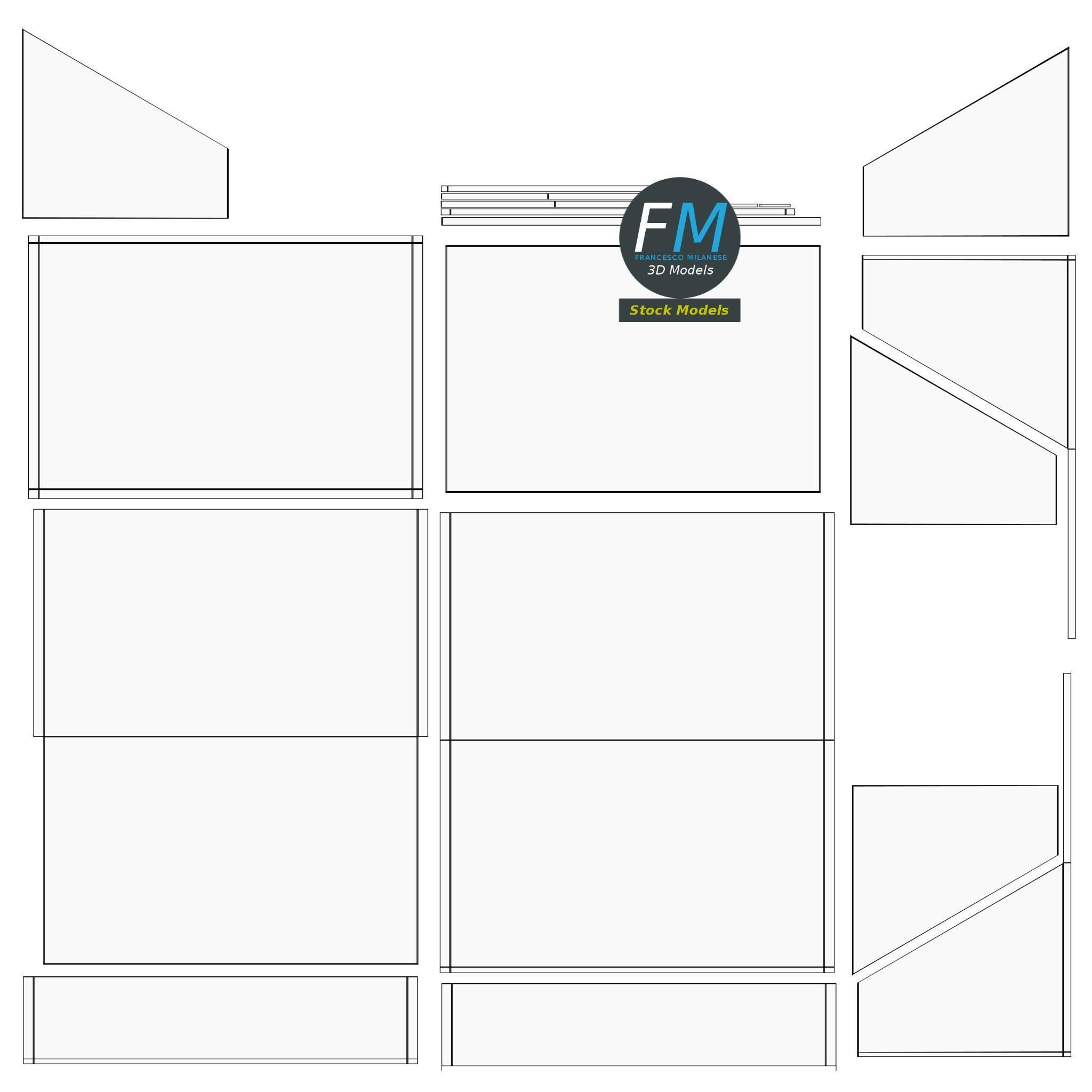 Counter display mockups 3D model_11