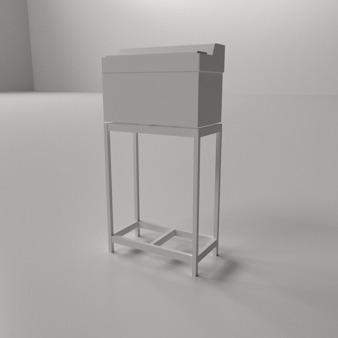 Aquarium with Stand 3D model_3