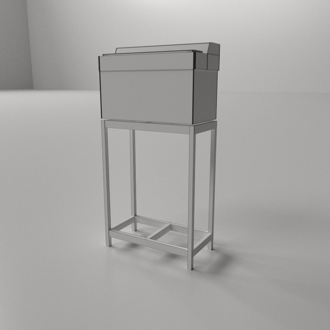 Aquarium with Stand 3D model_4