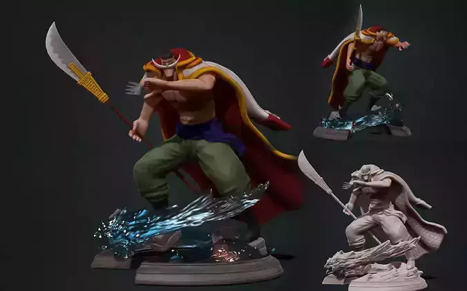 One Piece - Edward Newgate - Whitebeard 3d print statue 3D print model