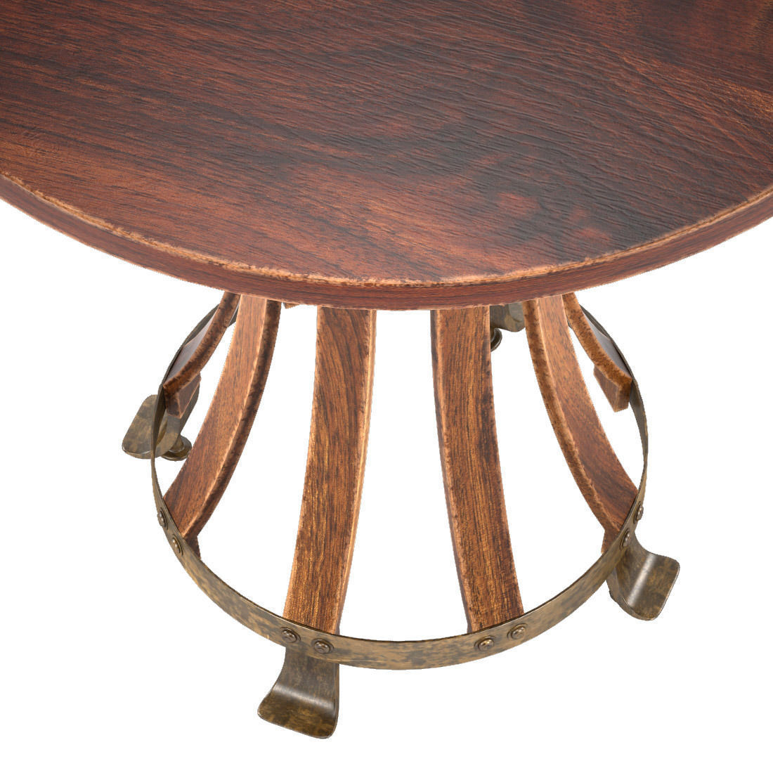 European Farmhouse-Winemaker Tasting Table 3D model_1