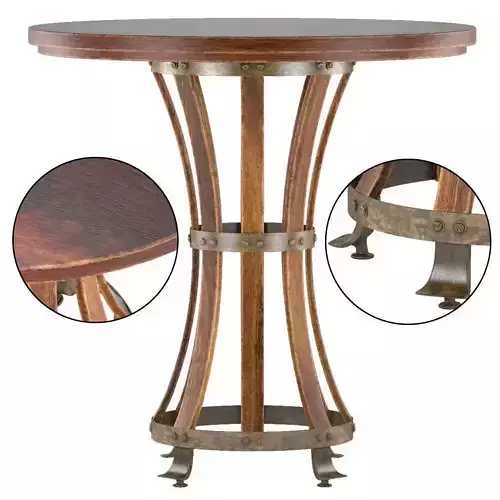 European Farmhouse-Winemaker Tasting Table 3D model