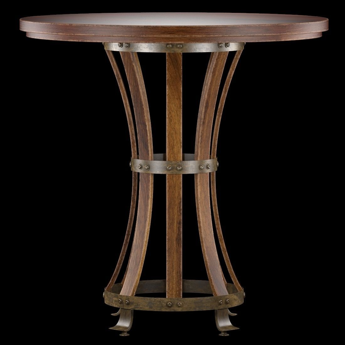 European Farmhouse-Winemaker Tasting Table 3D model_7