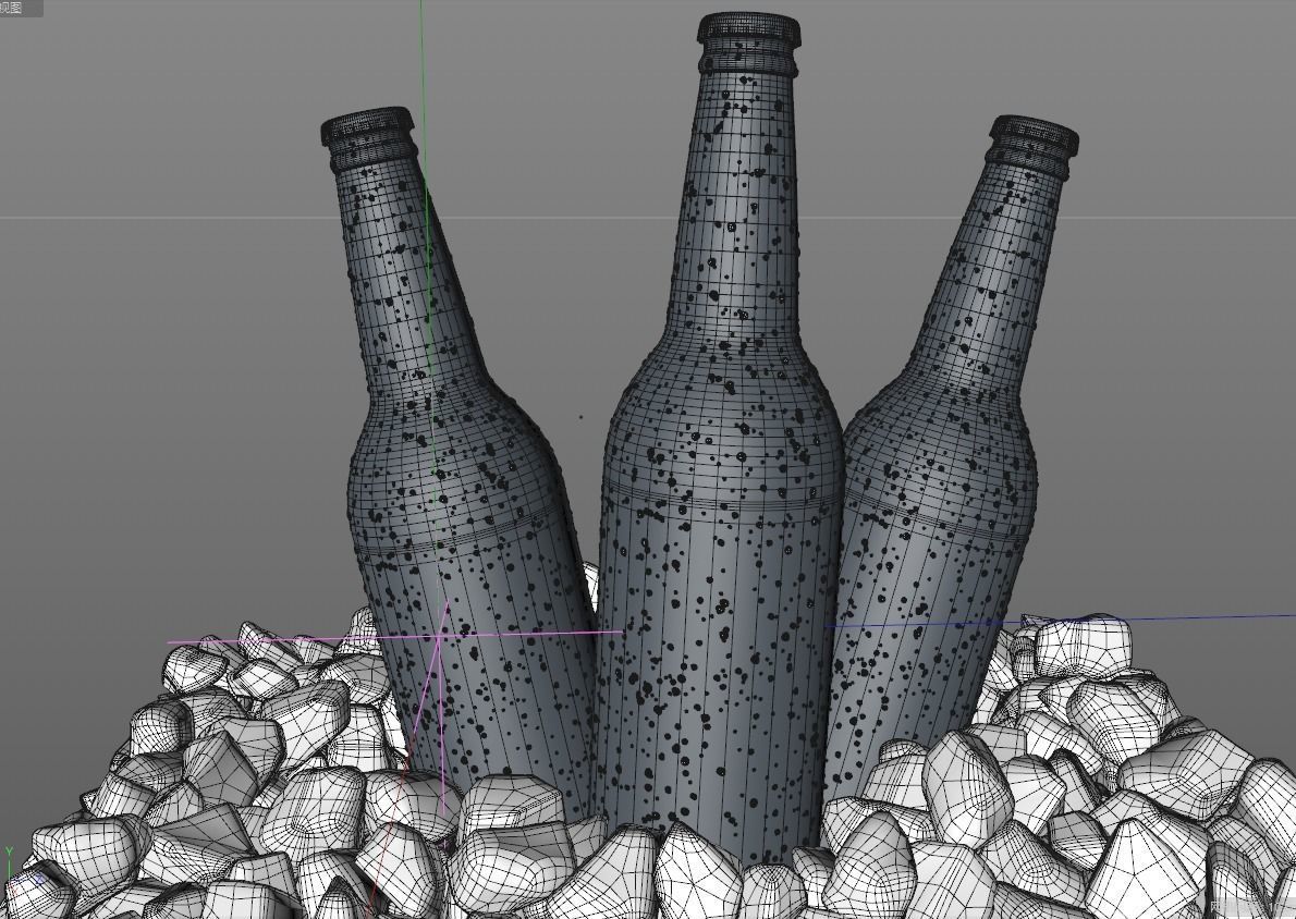 Cold beer 3D model_3