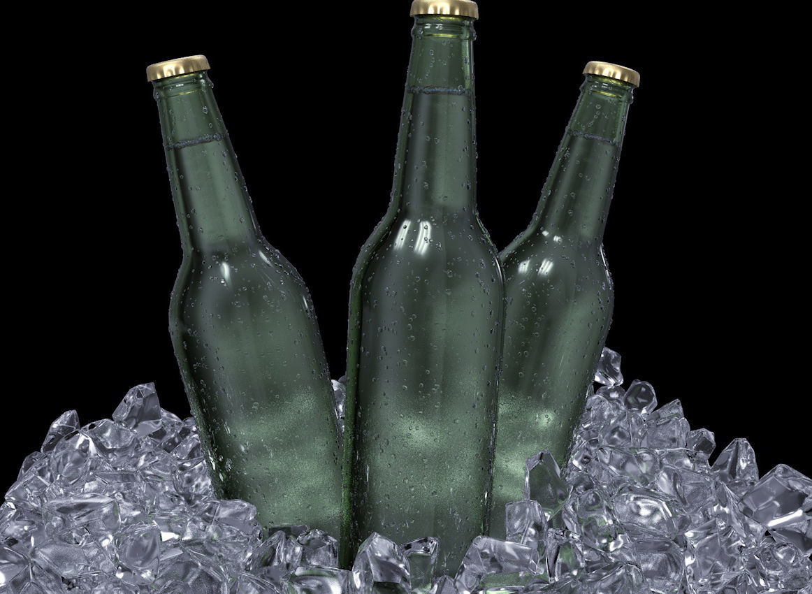 Cold beer 3D model_1