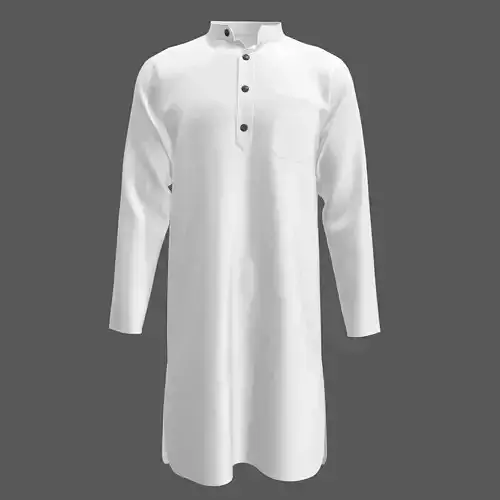 Men Kurta or Qamees 3d Model