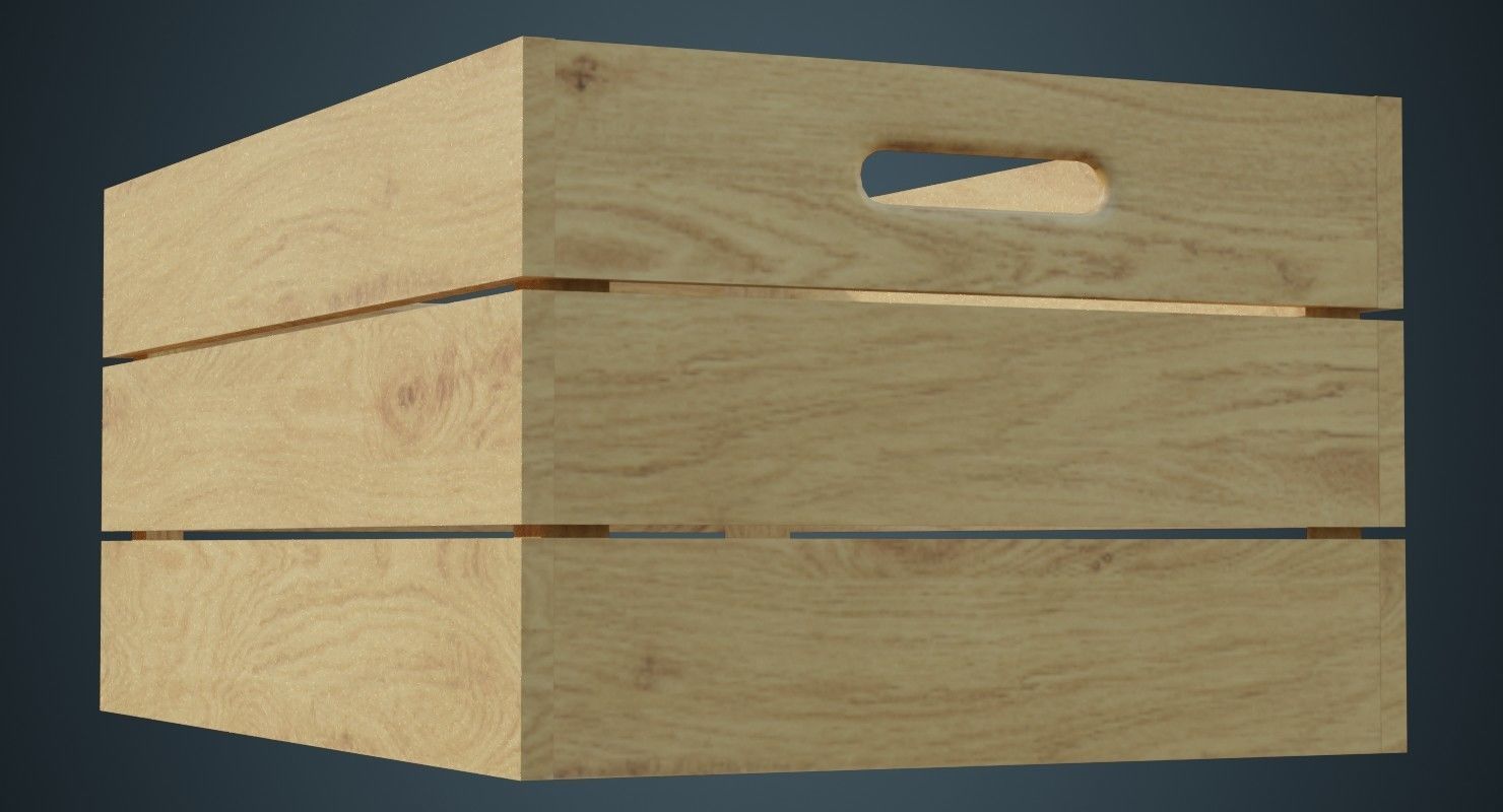Crate 4A Low-poly 3D model_3