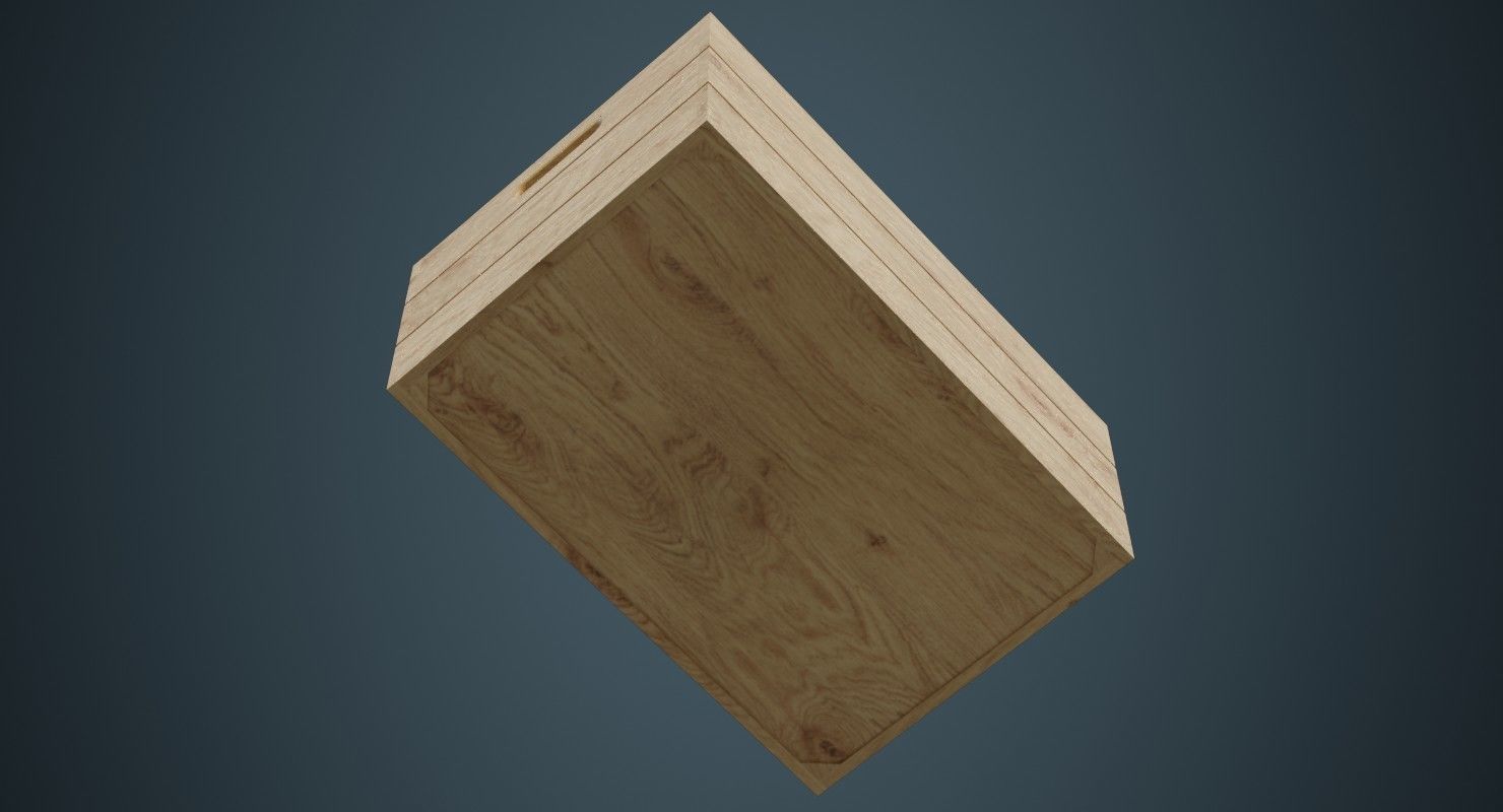 Crate 4A Low-poly 3D model_4