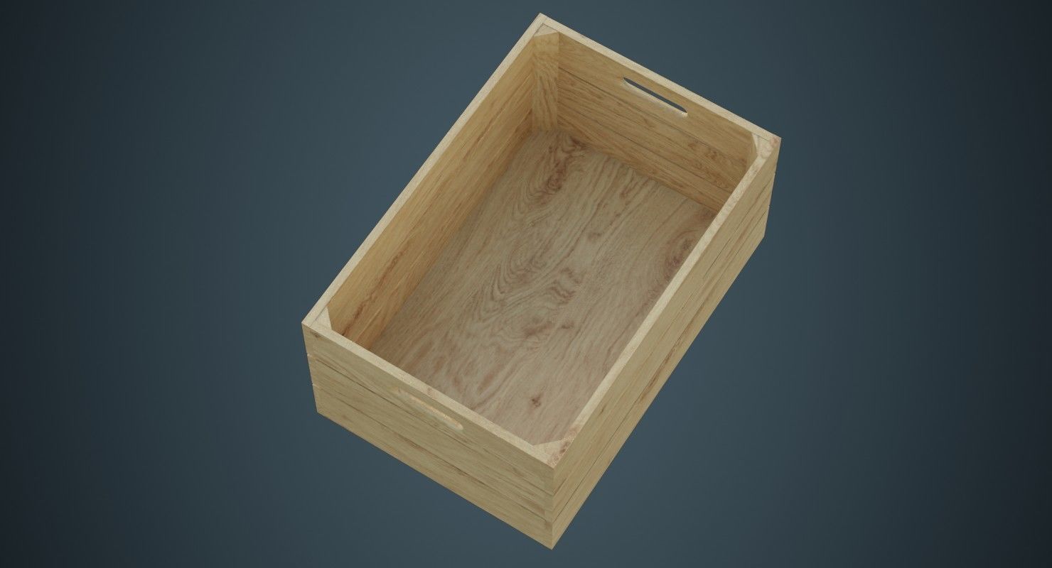 Crate 4A Low-poly 3D model_2