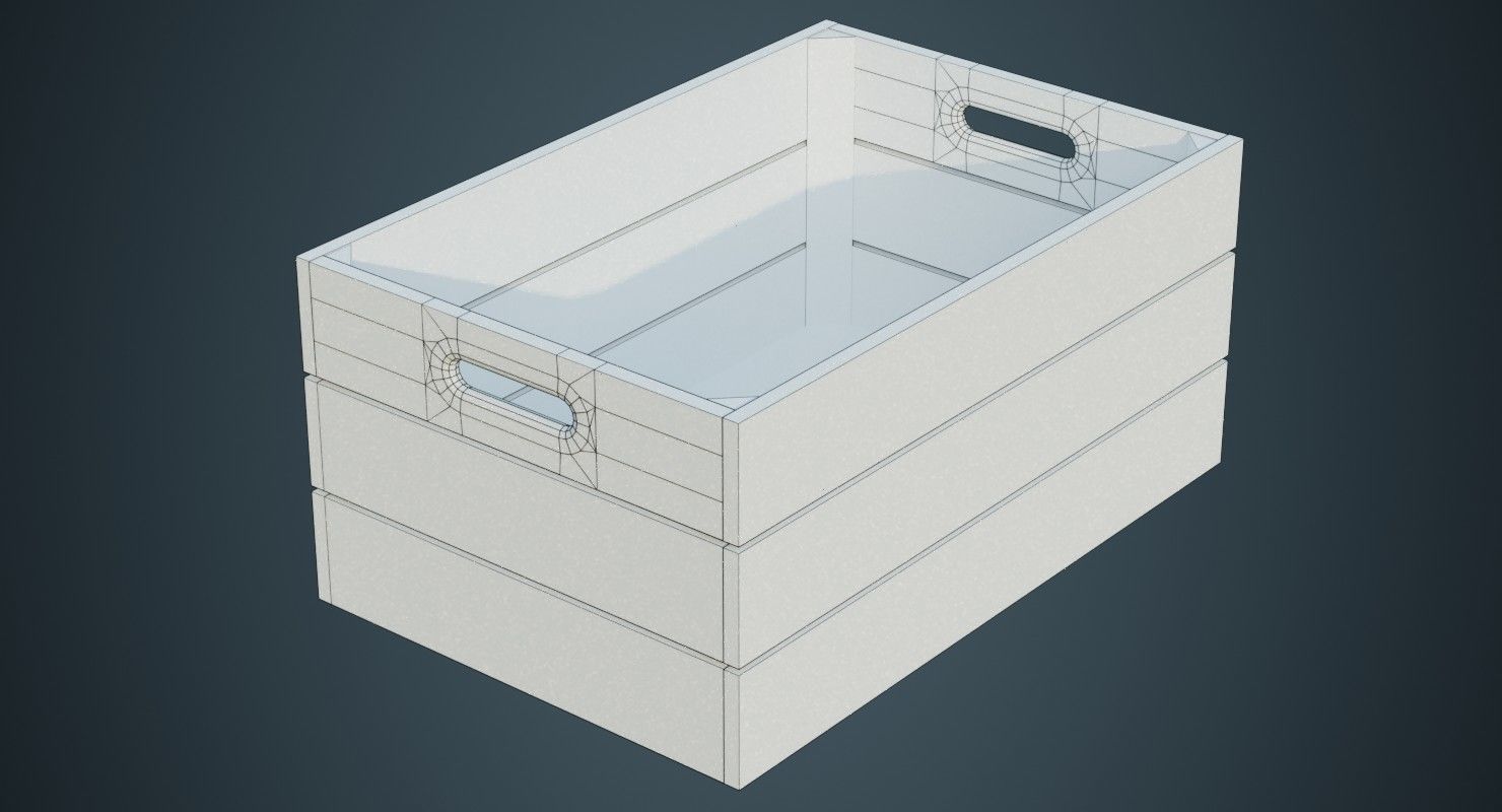 Crate 4A Low-poly 3D model_5