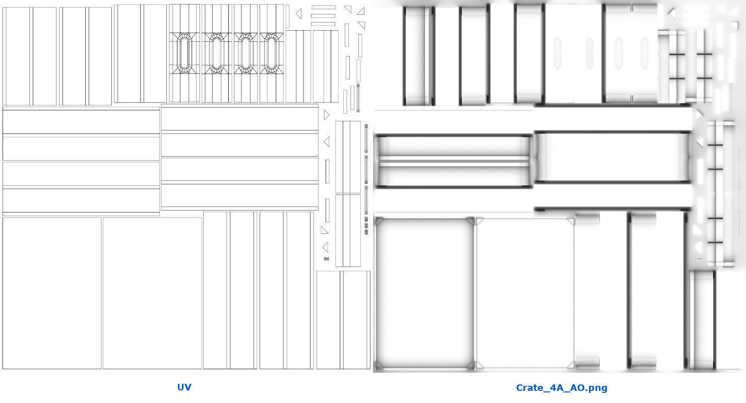 Crate 4A Low-poly 3D model_7