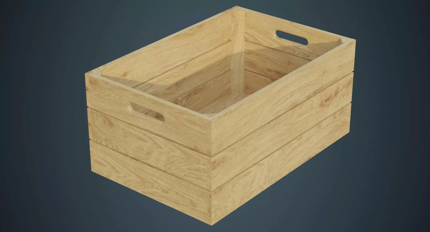 Crate 4A Low-poly 3D model_0