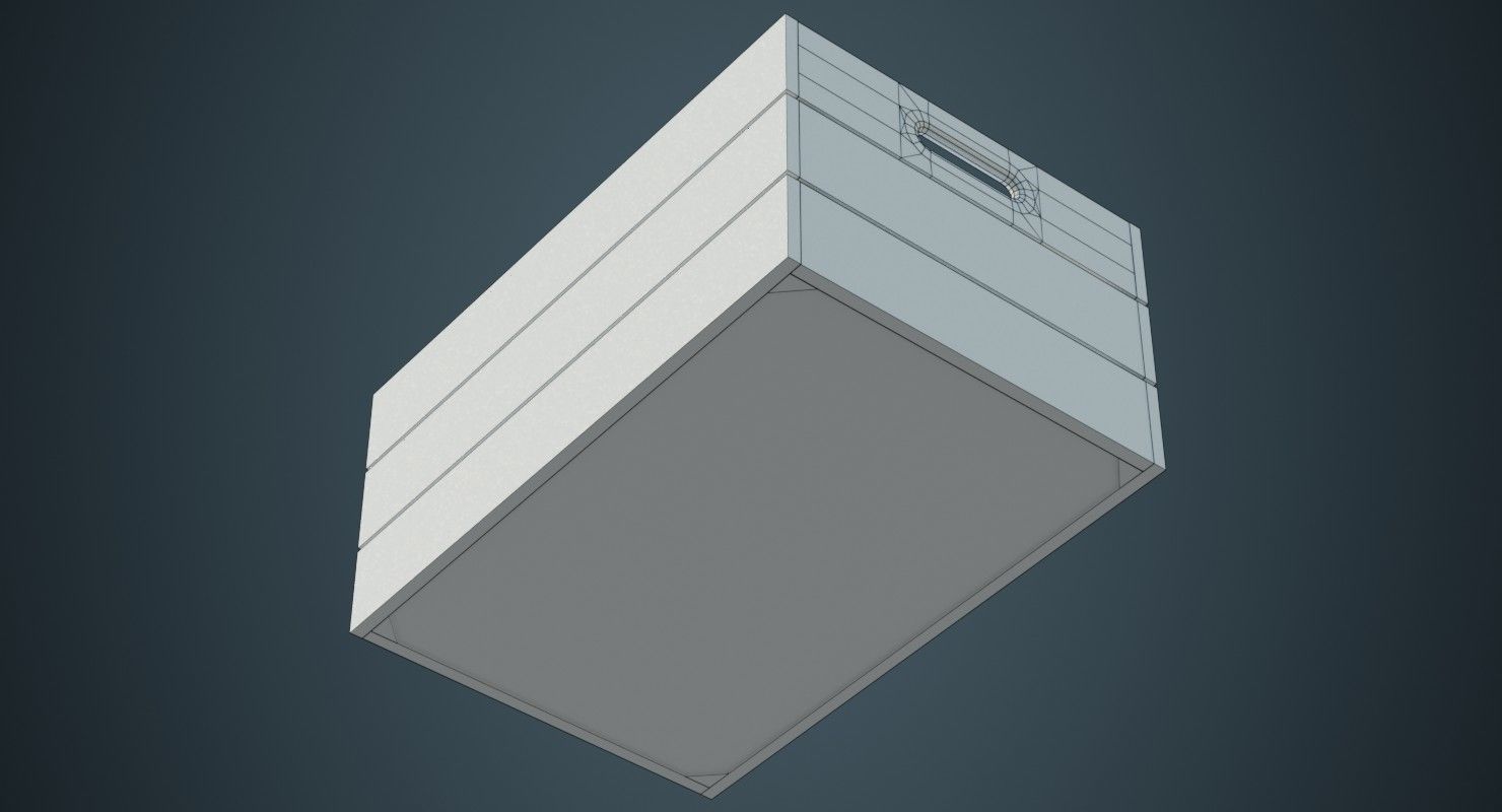 Crate 4A Low-poly 3D model_6