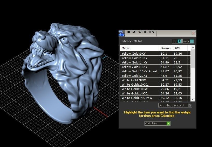 Wolf Ring 3D print model_7