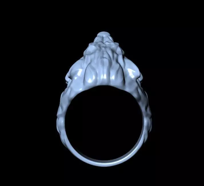 Wolf Ring 3D print model_0