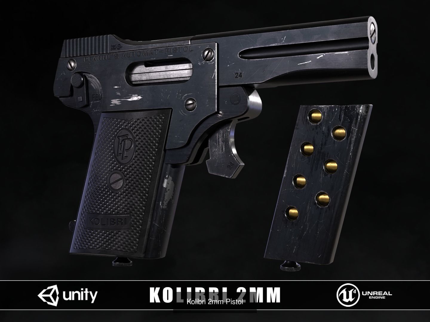 Pistols Pack 3D Model Collection_2