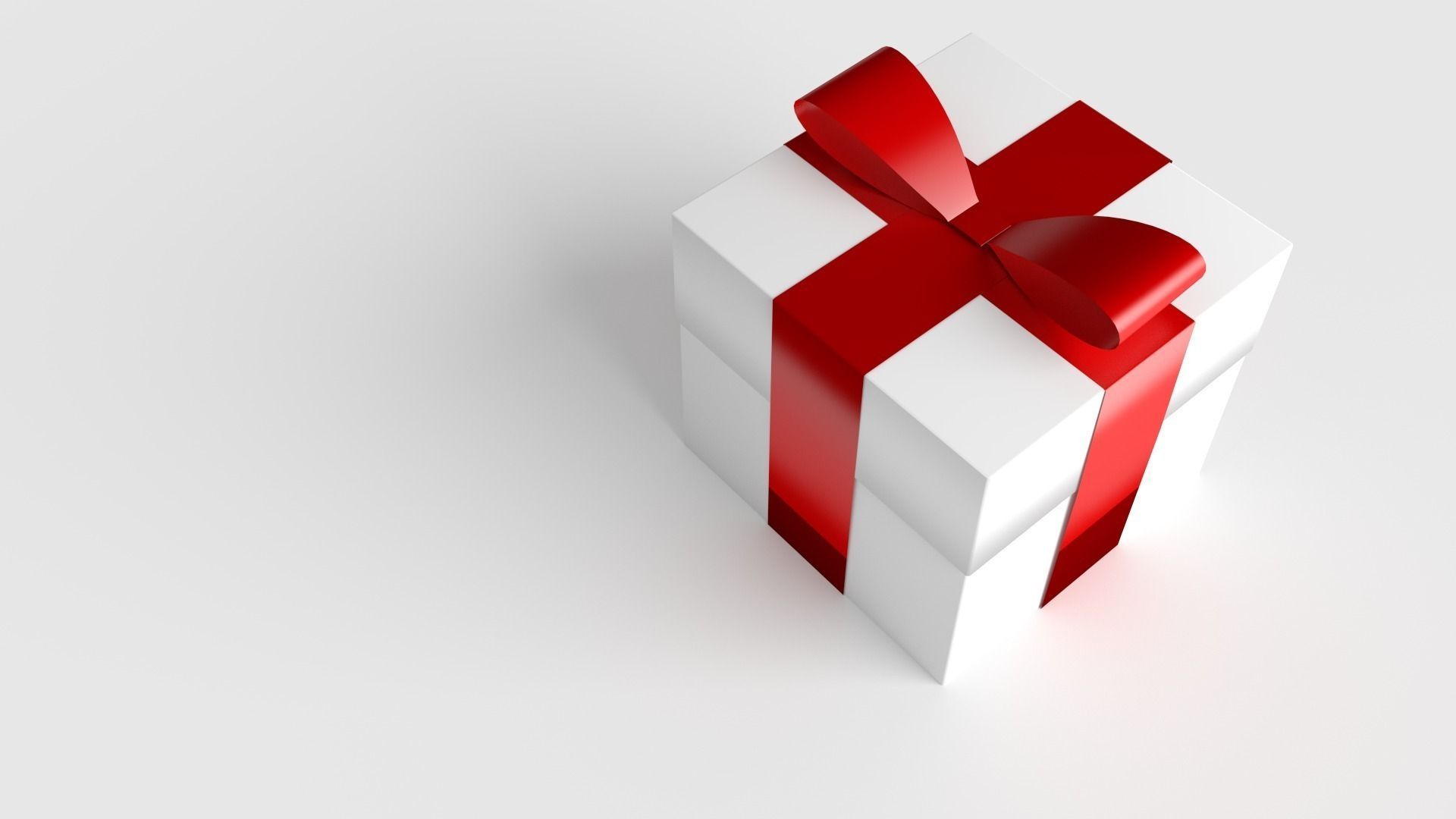 Set of Xmas Themed Gift Boxes Free 3D model_0