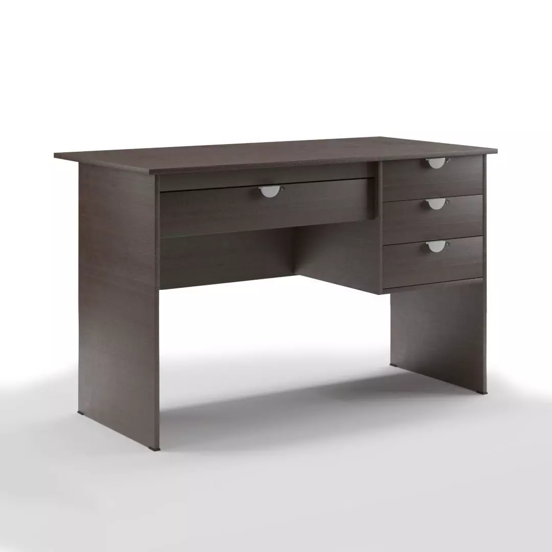 Simple Office Desk Low-poly 3D model_0