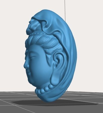 GUANYIN buddha head Free 3D print model_1