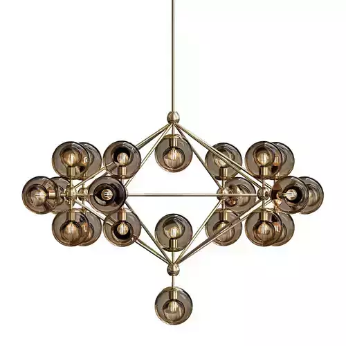 Modo chandelier 21 globes bronze smoke von Roll Hill 3D model